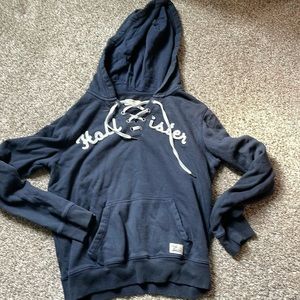 Navy Hollister Crop Hoodie